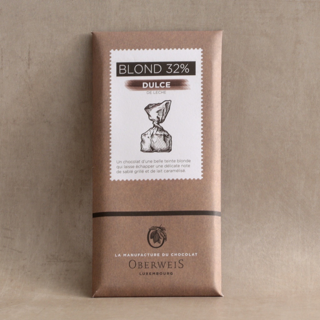 Tablette chocolat blond dulce de leche 32% - 90 g