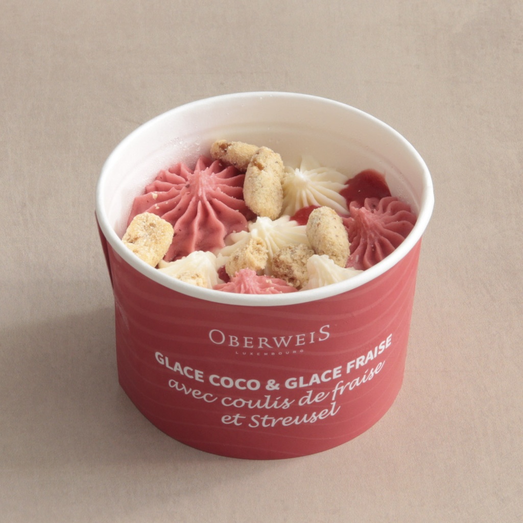 Pot glacé coco, fraise