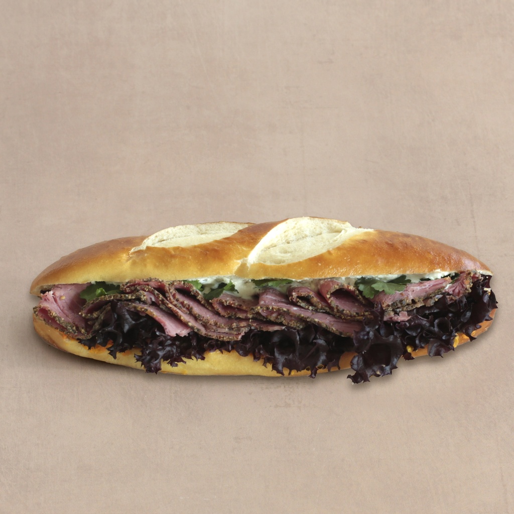 Pain bretzel pastrami AH