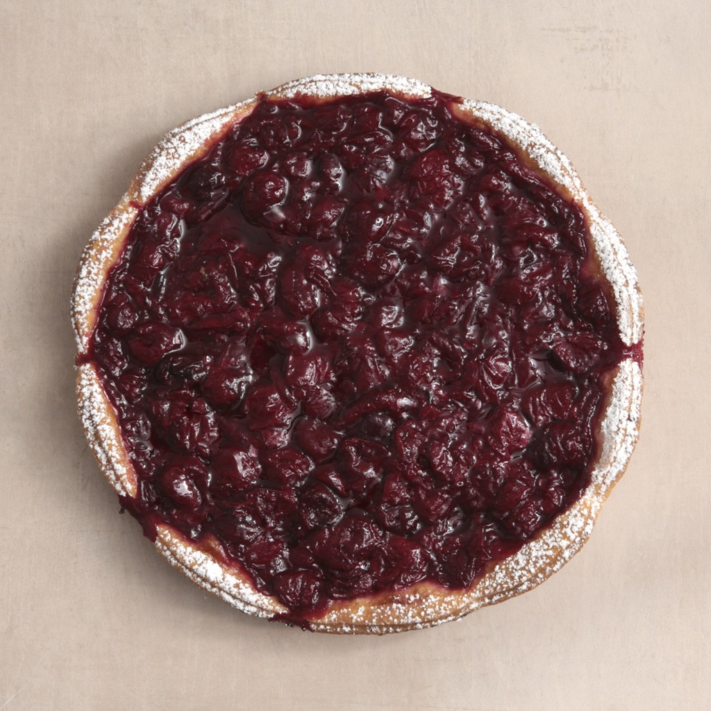 Tarte pâte levée cerises